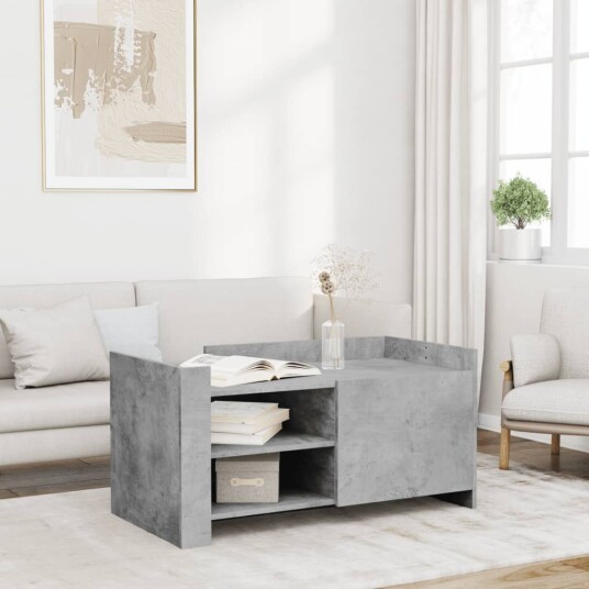  Salongbord betonggrå 100x50x50 cm konstruert tre 848363