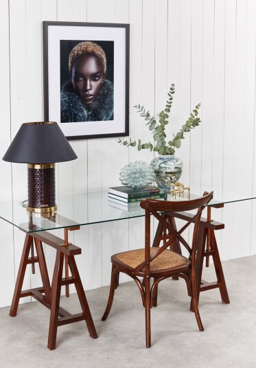 Trestle skrivebord, noble newport brown Trestle skrivebord, noble newport brown