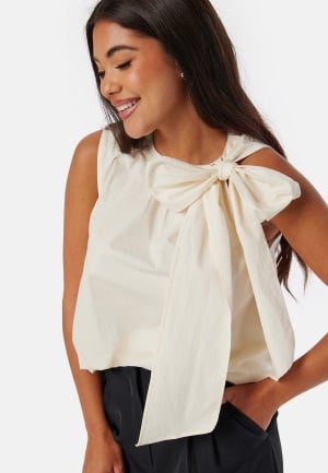 VILA Vinikia S/L Bow Top Birch Detail: Bow 42