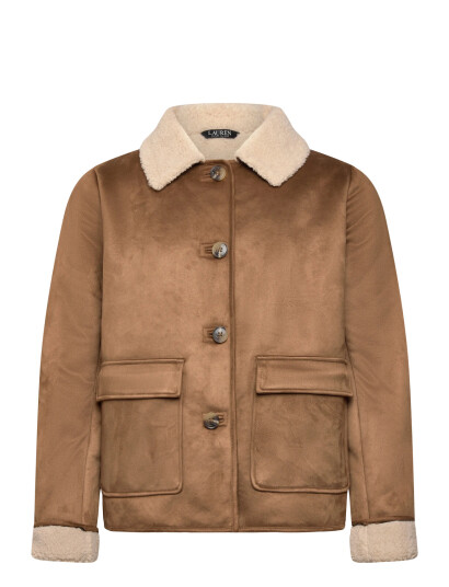 Lauren Ralph Lauren Faux-Shearling-Suede Jacket - Brown - L Lauren Ralph Lauren Faux-Shearling-Suede Jacket - Brown - L
