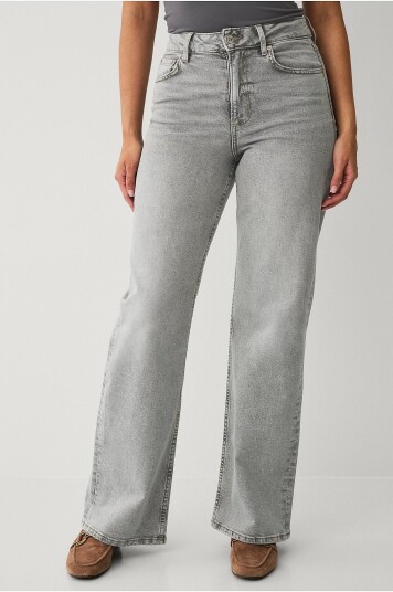 Gina Tricot Jeans Comfy Wide Jeans Grå