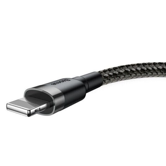 Baseus Cafule USB-A til Lightning Kabel 3m Grå/Svart Baseus Cafule USB-A til Lightning Kabel 3m Grå/Svart