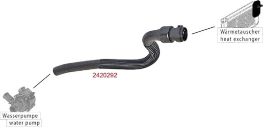 METZGER 2420292 Radiatorslange METZGER 2420292 Radiatorslange