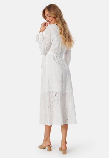 BUBBLEROOM Michele Broderie Anglaise Dress White 46