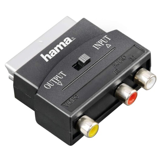 HAMA Adapter 3xrca scart Hun hann I/O Svart
