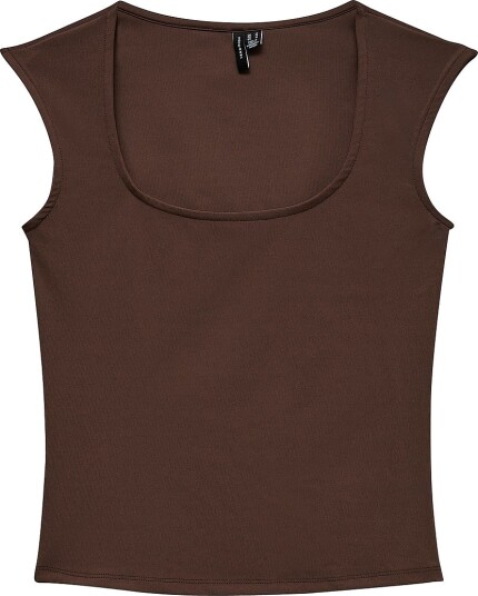 Vero Moda Topp Vmmillion Cap Sleeve Square Top Jrs Grå