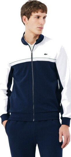 Lacoste Sport Colour Block Treningsjakke Herre Hvit/Navy XL Lacoste Sport Colour Block Treningsjakke Herre Hvit/Navy XL