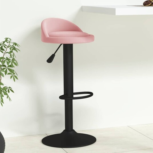 vidaXL Barkrakk rosa fløyel vidaXL Barkrakk rosa fløyel