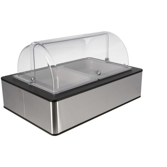 VEGA Buffetsystem komplett Fundale antrasitt 6,5 cm melamin hvit 2 x GN 1/2; Størrelse GN 1/1, 63x42.5x27.4 cm (LxBxH); Antrasitt/Transparent/Hvit; Rektangulær
