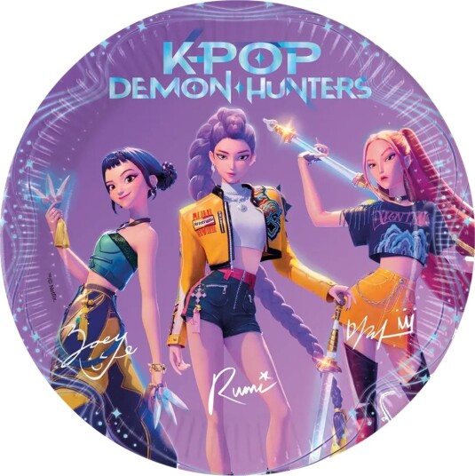 Decorata Party Papirtallerkener 8-pack 23 cm K-Pop Demonje Decorata Party OneSize Tallerken Lilla 98638-K-Pop Demon Hunters