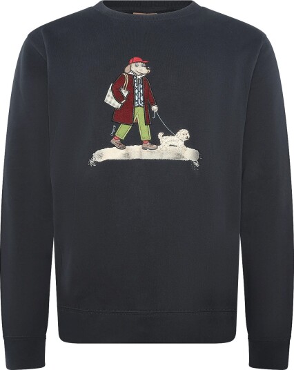Mos Mosh Gallery Mmgludvig Crew Sweat SALUTE NAVY XL