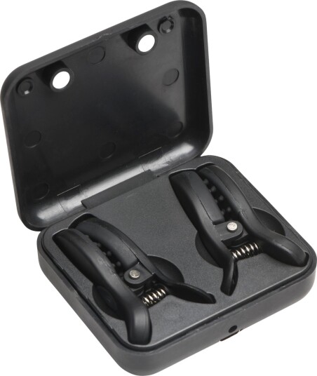 Master Series Dark Grip vibrerende brystvorteklemmer - Svart