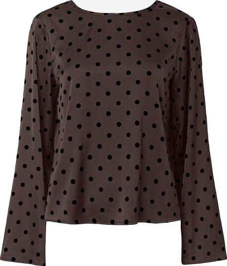 pieces Bluse pcjYtta LS Satin Wvn D2d Brun pieces Bluse pcjYtta LS Satin Wvn D2d Brun