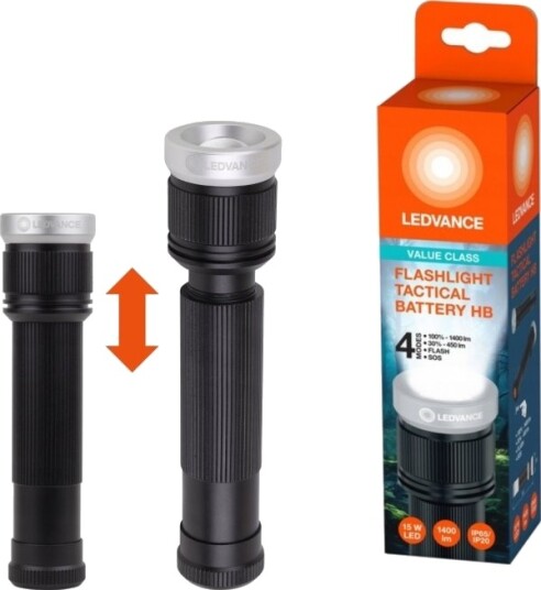 Ledvance Lommelykt Osram Metall LED Tactical Batteridrevet 15 W 6500K