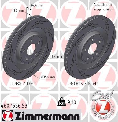 Bremseskive ZIMMERMANN 460.1556.53