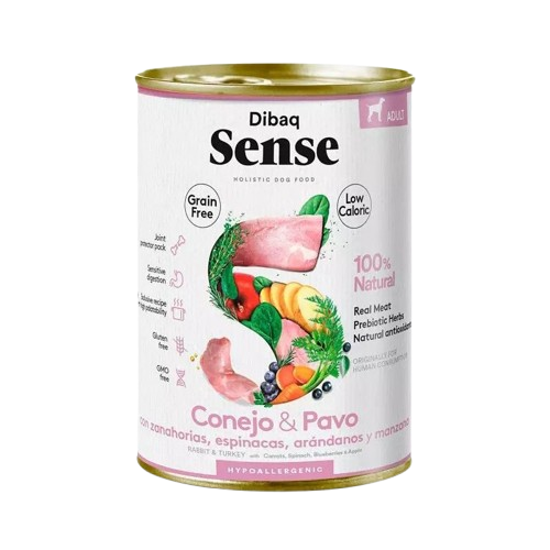 Sense Våtfôr Rabbit & Turkey 380G Dibaq