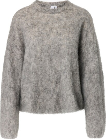 Y.A.S Tilde Long Sleeve Mohair Blend Pullover Grå L Y.A.S Tilde Long Sleeve Mohair Blend Pullover Grå L