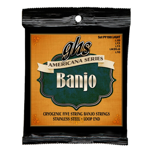 GHS PF190 Americana Banjo 5-String Light 10-20