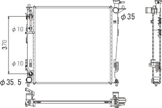 DIEDERICHS DCM3825 Radiator motorkjøling DIEDERICHS DCM3825 Radiator motorkjøling