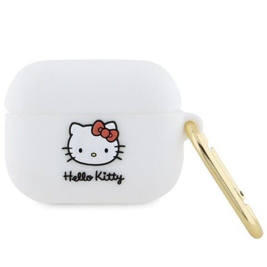 Hello Kitty Silicone 3D Kitty Head - Etui Airpods Pro (Biały)