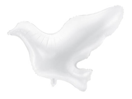 Folieballong Due Hvit 77x66cm