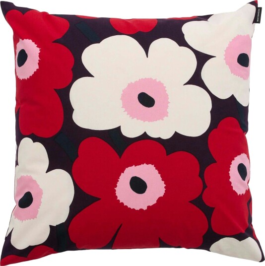 Pieni Unikko Putetrekk 50x50 cm Plomme / Cranberry / Rosa