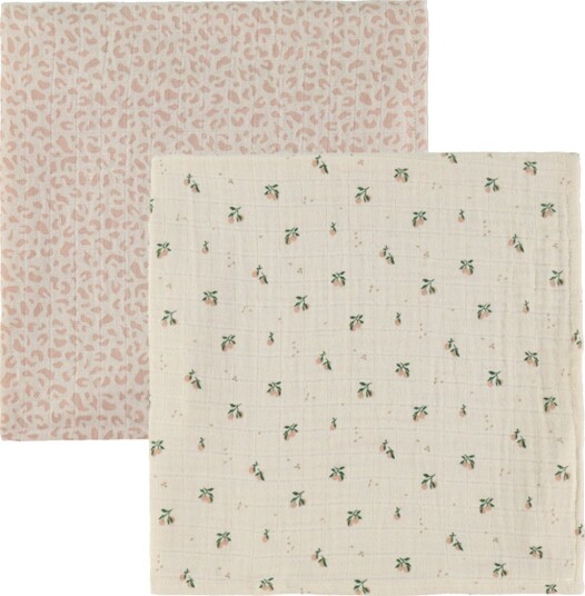 Liewood Lewis Muslin Cloth 2-Pack MINI LEO / MINI PEACH MIX One Size