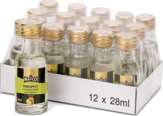 12 stk NATCO Pineapple Flavouring Essence - Ananas Essens - Hel Pakke 12x28 ml (India)