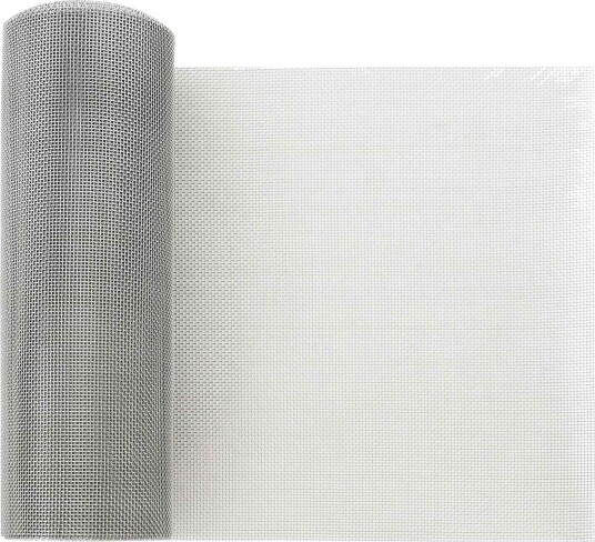 vidaXL Maskeskjerm 20 x 1000 cm 20 Mesh Rustfritt stål 201 Sølv