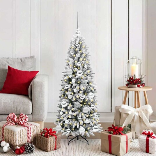  Kunstig juletre Hvit 53 x 53 x 120 cm PVC plast stål og PE