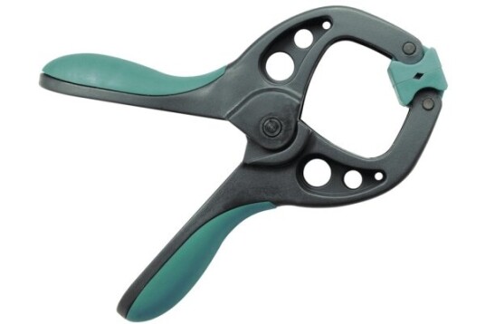 Wolfcraft FZ40 Enhåndstvinge 4 cm med V-formet spor for stabil festing Wolfcraft FZ40 Enhåndstvinge 4 cm med V-formet spor for stabil festing