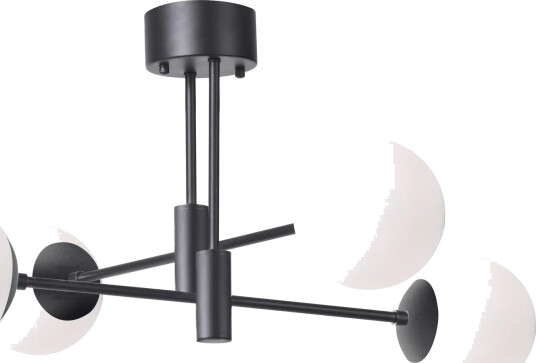 Scandi Living Solar taklampe svart 73 cm Frostet hvit