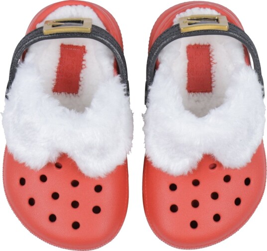 Crocs Sandaler m. Fôr   Classic+ Fôret Santa Tresko T   Varsity    Crocs   20/21   Sandals Hvit Rød   20 21