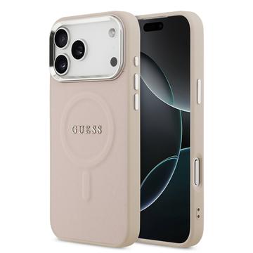 Guess iPhone 17 Pro Max Saffiano Hybrid-deksel - MagSafe Kompatibel - Rosa