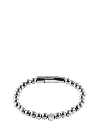 edd. Beads/Buckle Bracelet 6Mm Silver S 18 edd. Beads/Buckle Bracelet 6Mm Silver S 18
