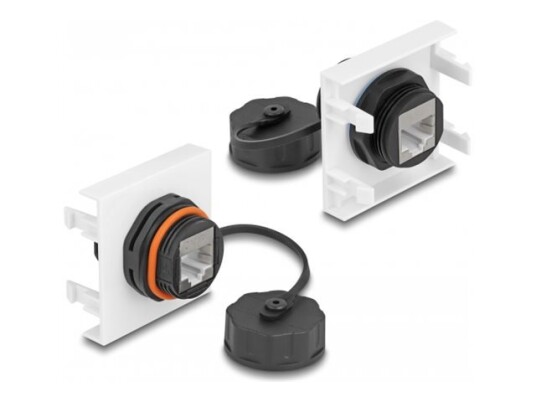 Delock Easy 45 Trykklåsmodul 45 X 45 Mm Cat 6A Rj 45 Svart
