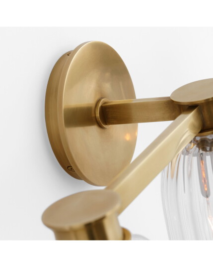 Visual Comfort Asalea Triple Vanity Light Hand Rubbed Antique Brass
