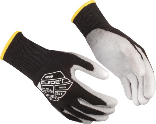Guide Gloves 4205 Hanske nylon, ESD, antistatisk, touch 8, Klær