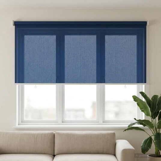 vidaXL Utendørs Rullegardin 90% UV-blokk Blå 140 x 140 cm HDPE