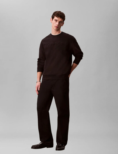 Calvin Klein Eu Sportswear Graphic Crewneck   Black   S
