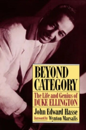 Beyond Category Av John E. Hasse