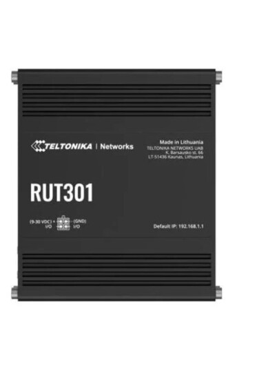 Teltonika RUT301 Industriell Ethernet Router DIN-Skinne Svart Teltonika RUT301 Industriell Ethernet Router DIN-Skinne Svart