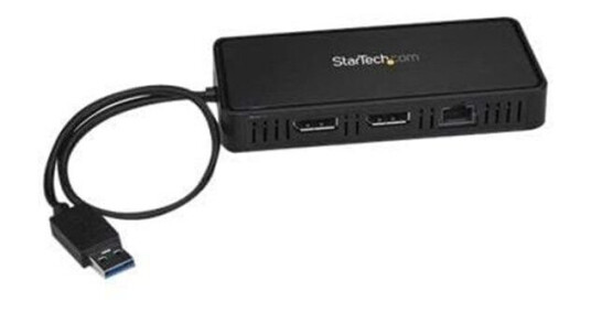 StarTech.com USB to Dual DisplayPort Mini Docking Station - Dual 4K 60Hz - GbE - USB 3.0 - dockingstation StarTech.com USB to Dual DisplayPort Mini Docking Station - Dual 4K 60Hz - GbE - USB 3.0 - dockingstation