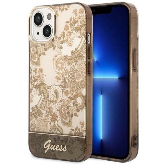 Dėklas Guess Guhcp14mhgplhc Iphone 14 Plus 6,7" Ochros Spalvos Kieto Dėklo Porceliano Kolekcija