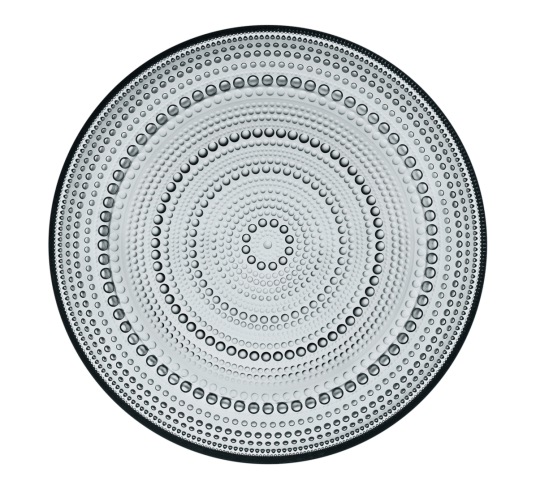 Iittala Kastehelmi glasstallerken 24,8 cm grå