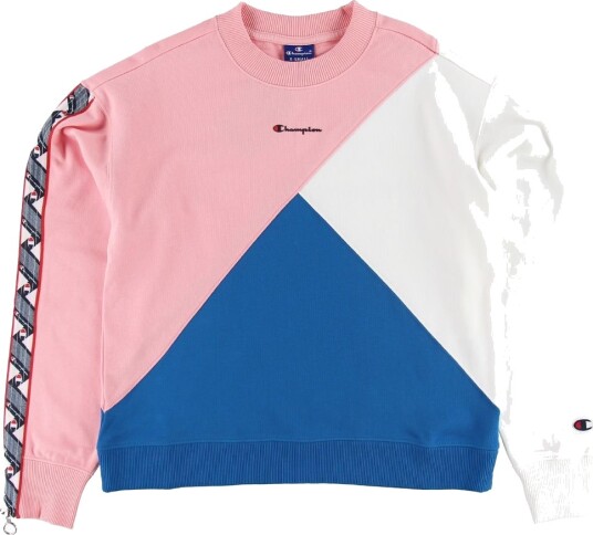 Champion Fashion Collegegenser Rosa/Hvit/Blå Champion 14 16 år 164 176 Collegegenser