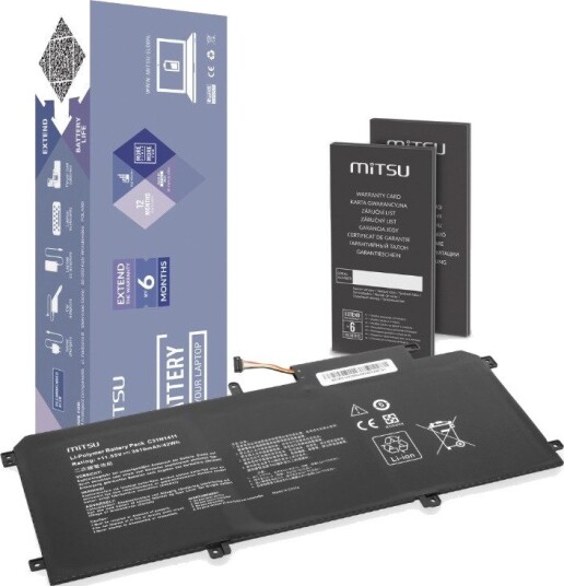Mitsu C31N1411 Batteri for Asus Zenbook UX305 3610mAh 11.55V