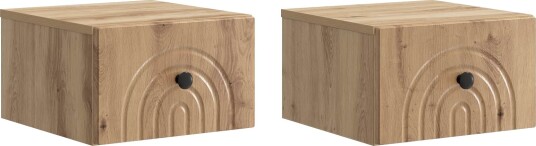 Vegghengt Nattbord 2 pcs Artisan eik 33 x 34,5 x 20 cm