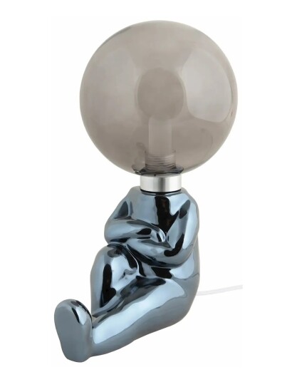 Leitmotiv Table Lamp Joey Led Silver H22.5Cm