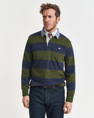 Gant Stripete chambray heavy rugger COUNTRY GREEN L